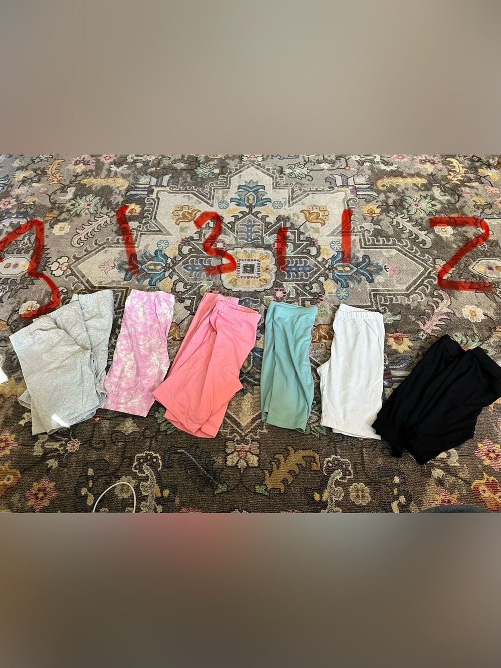 Cat & Jack Girls Bike Shorts Lot of 12 Pairs Black Pink Gray Size XL 14